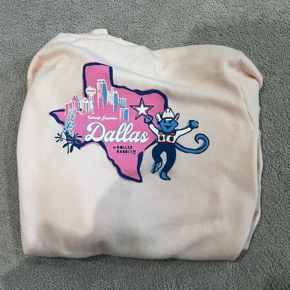 Roller Rabbit Pink Dallas Monkey Zip-up Hoodie-- Size Medium